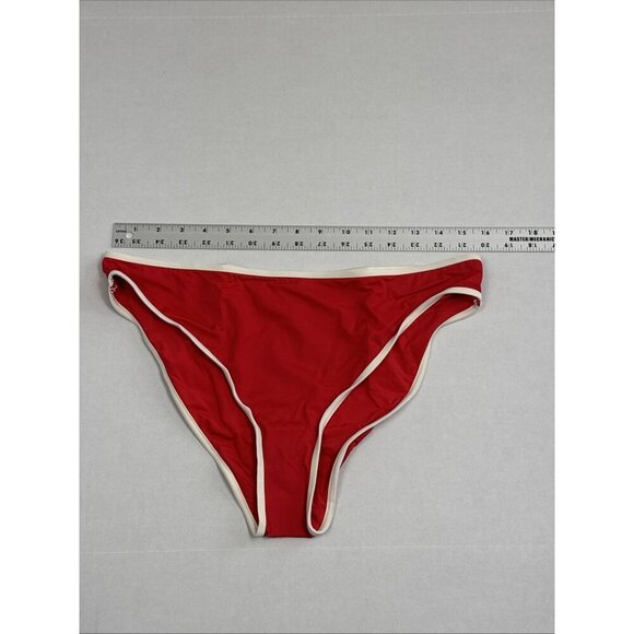 Andie Women's L The Bells Hipster Swim Bottom Poppy Red NWT - Picture 7 of 14
